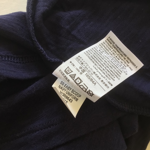 GAP FACTORY NAVY BLUE FOREVER SOFT SCOOP NECK AHORT SLEEVE TEE SHIRT NAVY XS NWT - Picture 8 of 12